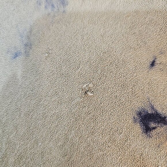 Parsley & Sage Small Button Tie Dye Boho Top Crochet Blue Tan Festival Bell Slv - Picture 11 of 11